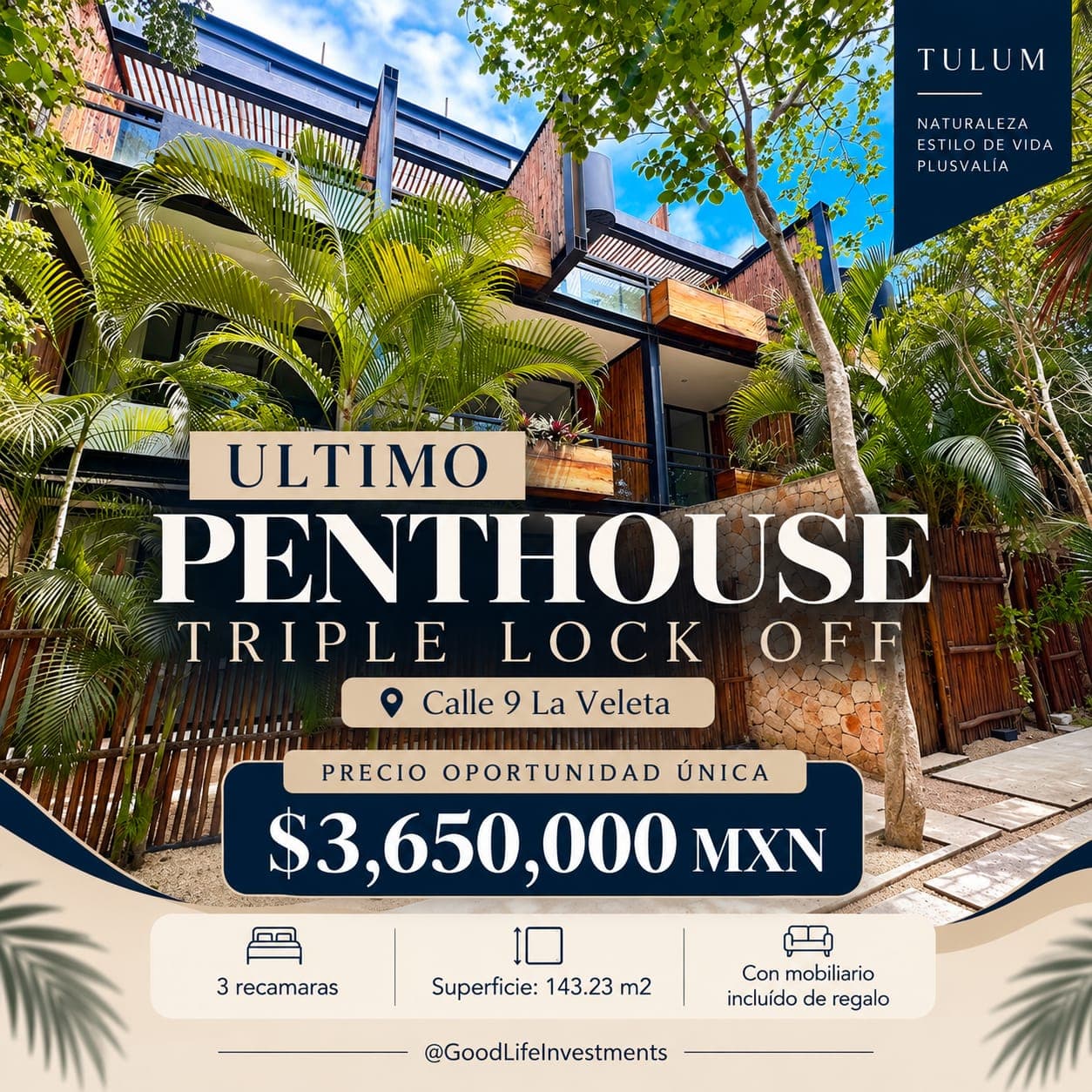 🔥 *_ULTIMO PENTHOUSE 3 REC TRIPLE LOCK OFF Y TOP LOCATION EN LA VELETA_*🔥