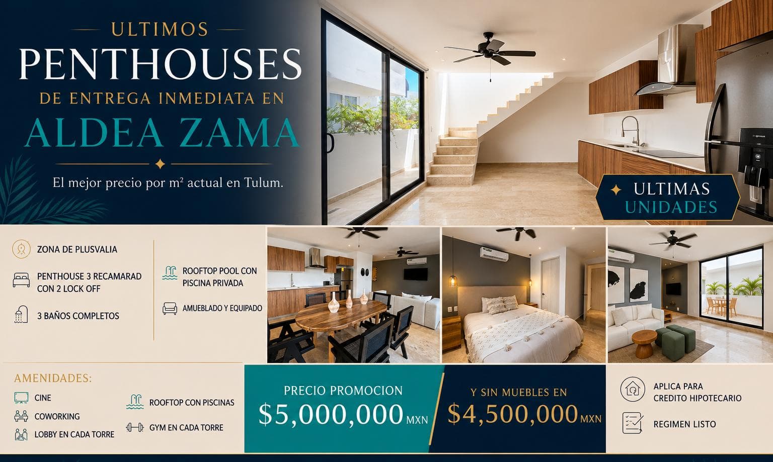*_CLIENTE CON 4.5 MDP BUSCANDO REAL OPORTUNIDAD? 🔥🔥🔥LIQUIDACIÓN ULTIMAS UNIDADES PH 3BDR EN PARQUES ZAMA_*
