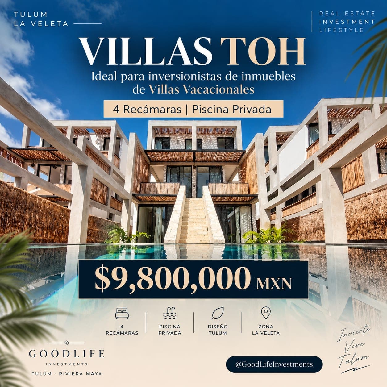*_NO HOA, VILLAS TOH VILLAS DE 4 RECAMARAS, SE VENDEN JUNTAS O POR SEPARADO_*