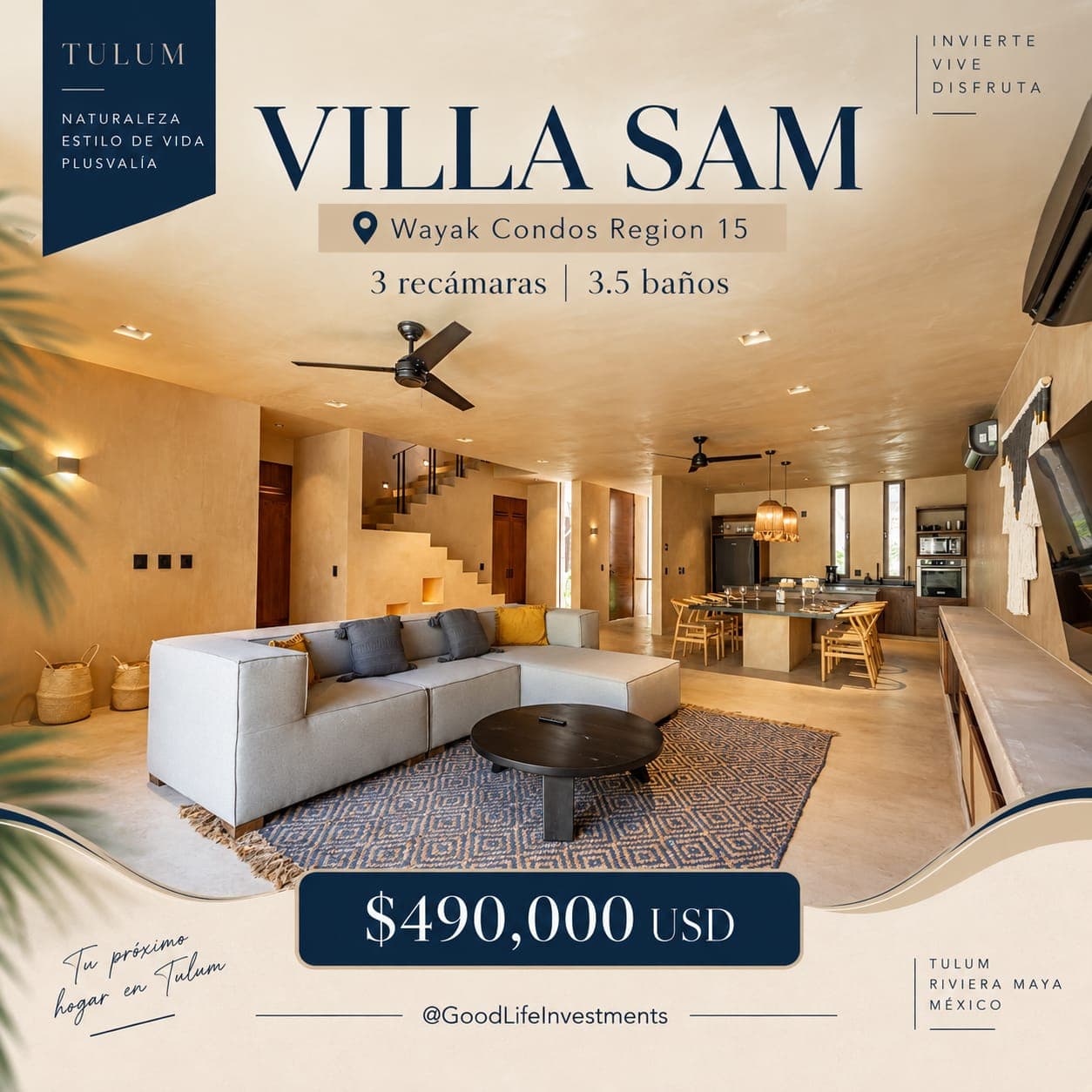 *_VILLA SAM 3 BDR WAYAK CONDOS VELETA - REGION 15 TULUM_*