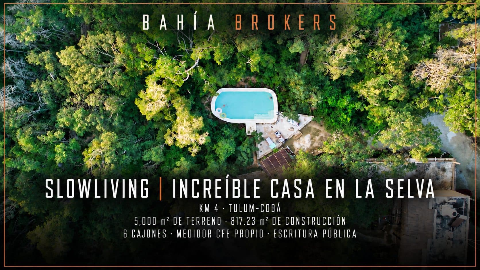 Slowliving: casa en la selva con alberca en el km 4 Tulum–Cobá, 5,000 m² de terreno y escritura pública