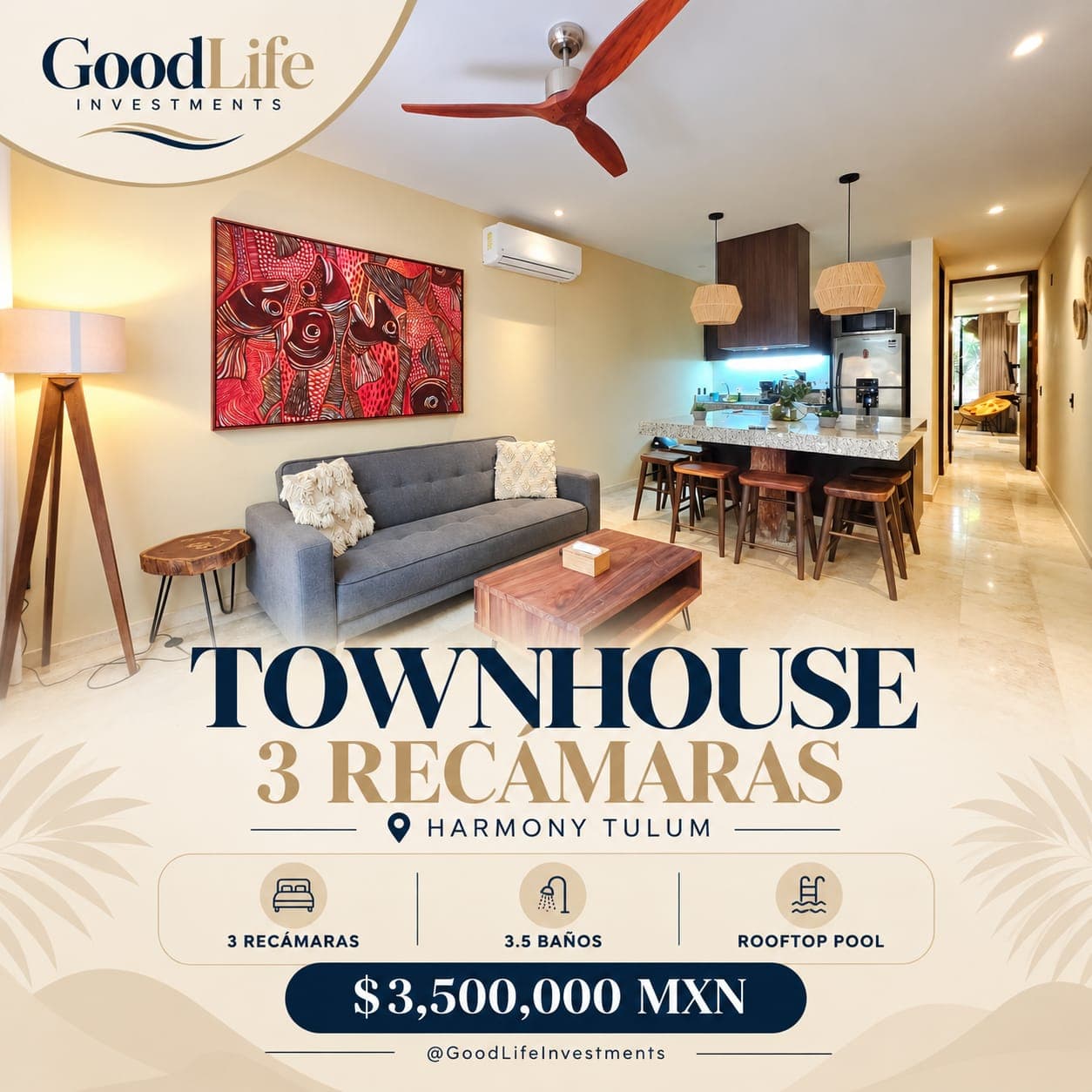 *_ULTIMA TOWNHOUSE DE 3 RECAMARAS EN BIT LUXURY HARMONY TULUM_*