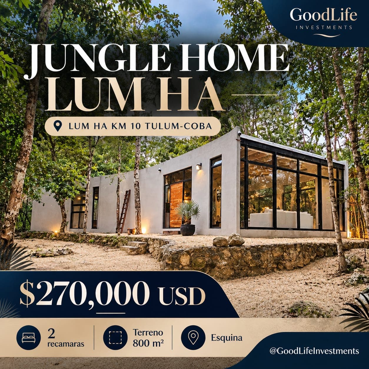 *_CASA EN VENTA JUNGLE LIVING, LUM HA KM 10 TULUM COBA_*